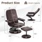 Costway Reclining Chair with Ottoman Lounge Accent Armchair Padded Seat Footrest for Bedroom